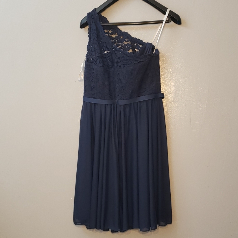 Bridesmaid Navy Blue Dress - Picture 2 of 2